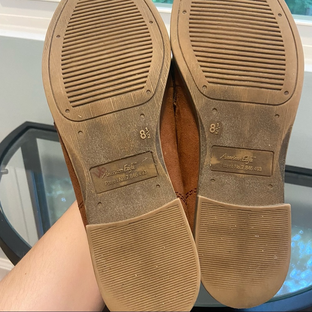 American Eagle women’s 8.5 brown suede flats loafers dress shoes - Picture 8 of 9